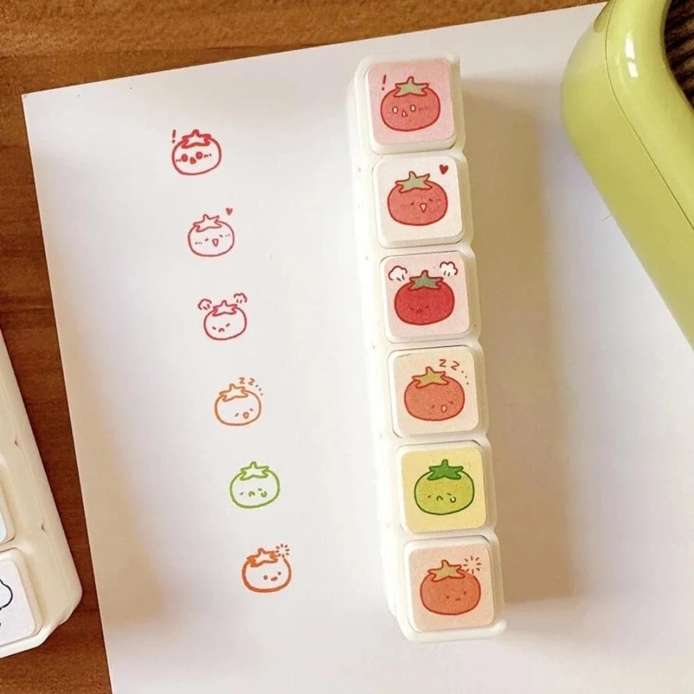 New 6pcs Set Stationery Stamps Mood Weather Travel Plastic Rubber Stamp Mini Size White Scrapbooking Stamps for Arts DIY