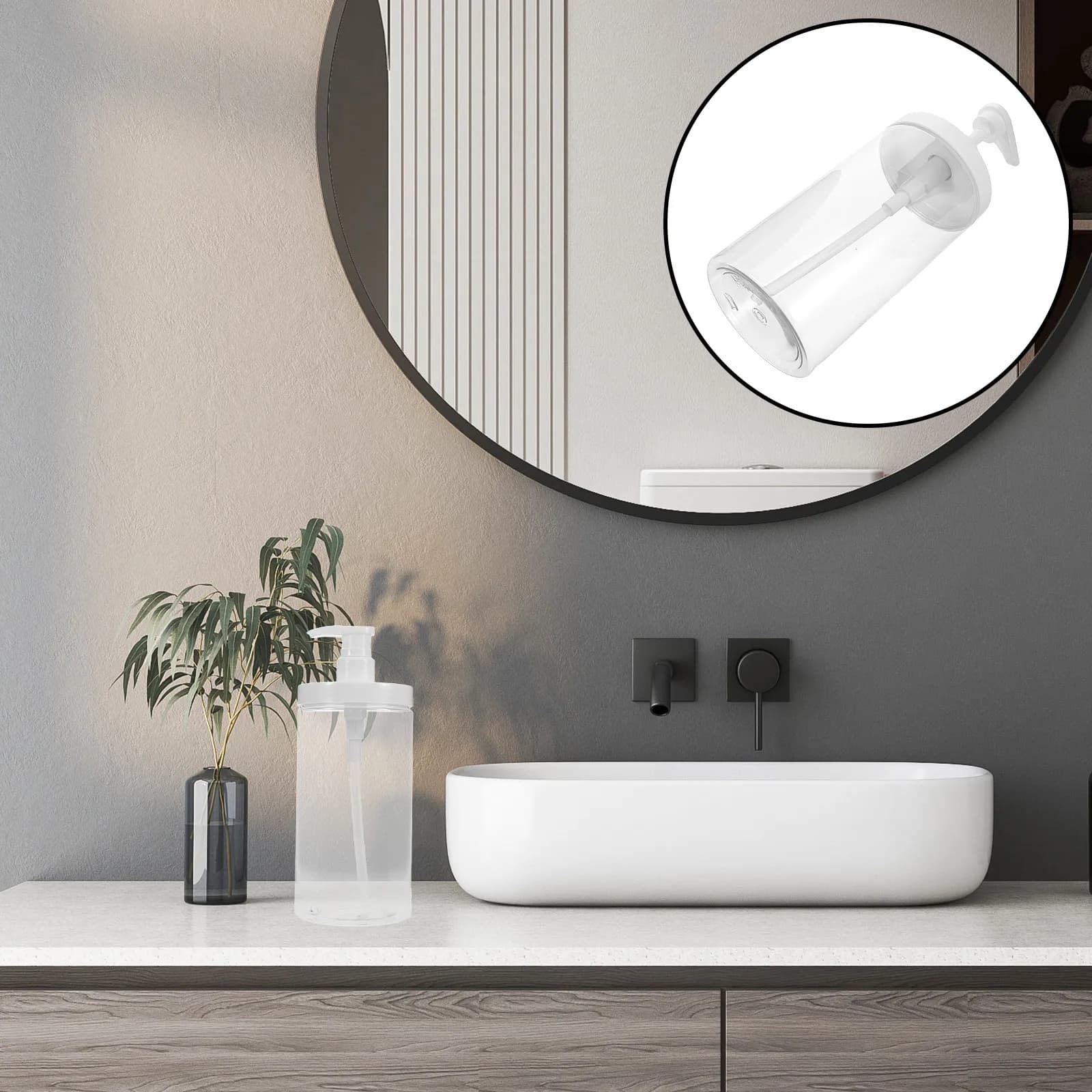 Flacone da Viaggio da 1000ml con Bocca Larga, Ricaricabile per Bagnoschiuma, Lozione, Sapone Liquido, Gel Doccia, Antigoccia, Portatile per Palestra e Campeggio