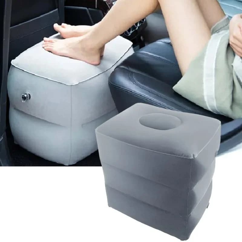 Cuscino per poggiapiedi per dormire in PVC per bambini, cuscino per riposo su aereo, auto, autobus, cuscino gonfiabile per poggiapiedi da viaggio