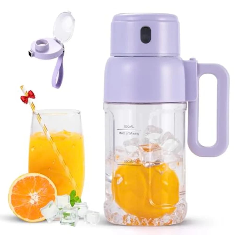 Frullatore Portatile per Smoothie da 34oz, Mini Frullatore Personale per Frullati Proteici, Senza Fili e Senza BPA con Funzione Anti-Perdita