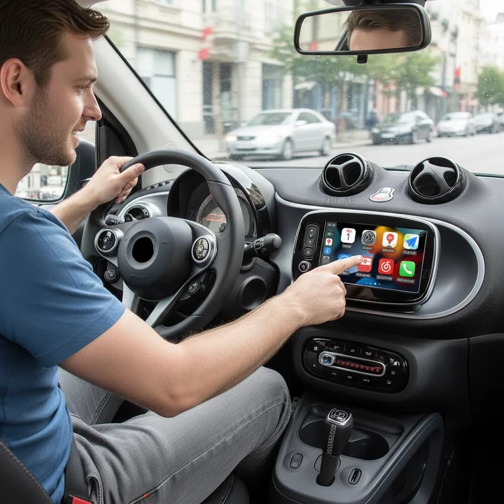 Schermo Android 15 CarPlay per Mercedes Benz Smart 453 Fortwo 2014 -2020 Sistemi multimediali GPS Stereo autoradio Lettore video BT