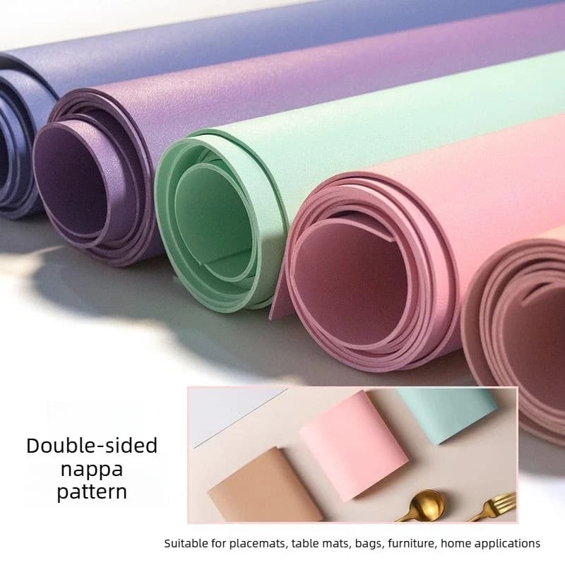 Tessuto in Pelle PVC Spesso a Doppia Faccia al Metro per Tappezzeria, Mobili, Divani, Borse, Cinture, Cuscini, Fai da Te, Cucito, Tessuto Liscio Resistente all'Usura