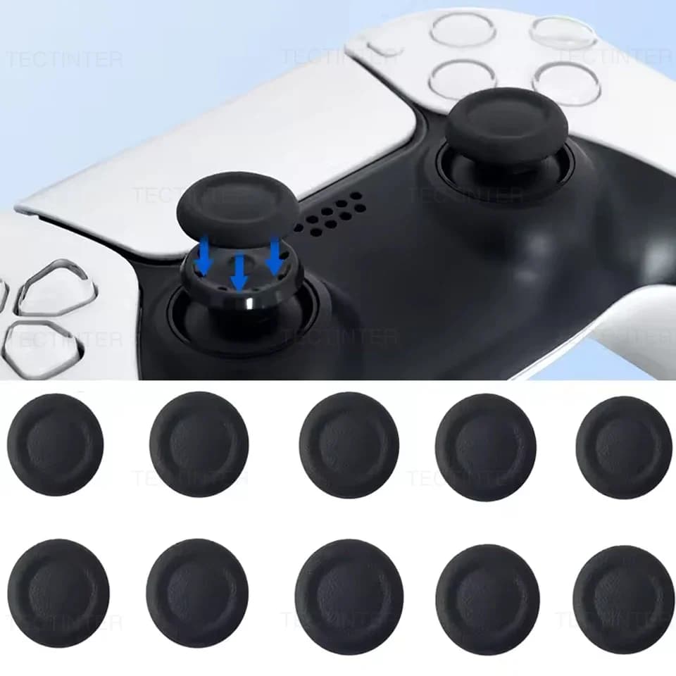 Cappucci in Plastica Resistenti all'Usura per Thumbstick, Copri Joystick Antiscivolo per Controller PS5 PS4, Accessori di Ricambio per Riparazione Gaming