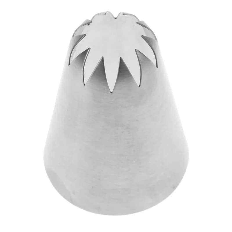 - #C10 Large Size Piping Nozzle Cake Cream Decor Icing Tips 10 Teeth Close Star -