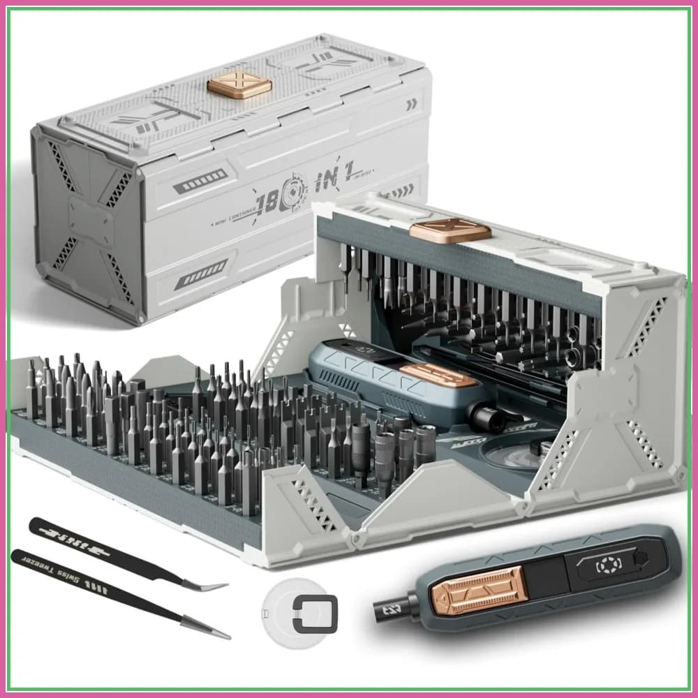 Set di Cacciaviti di Precisione 180-in-1, Kit di Riparazione Magnetico per iPhone, Laptop, Xbox