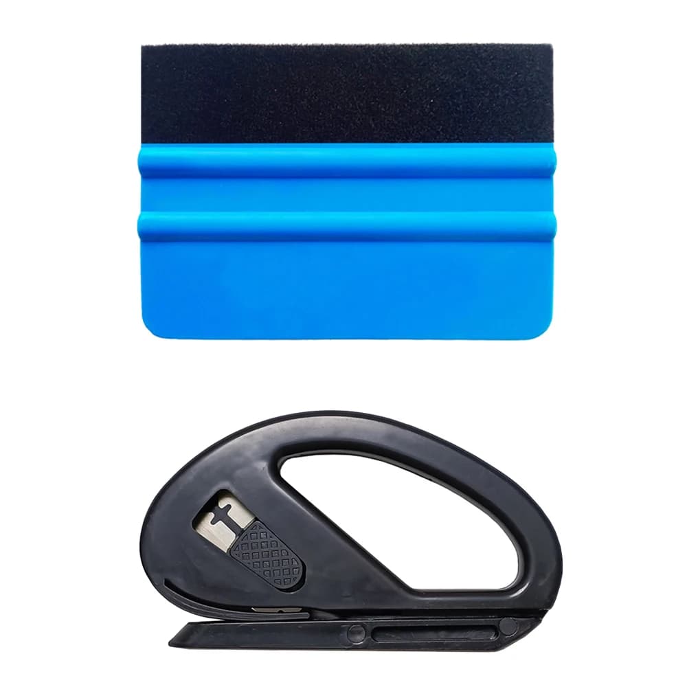 Kit di Strumenti per Applicazione Pellicole Auto con Spatola a Bordo in Feltro, Taglierina per Vinile, Applicatore per Pellicole per Finestrini, Lisciante per Carta da Parati
