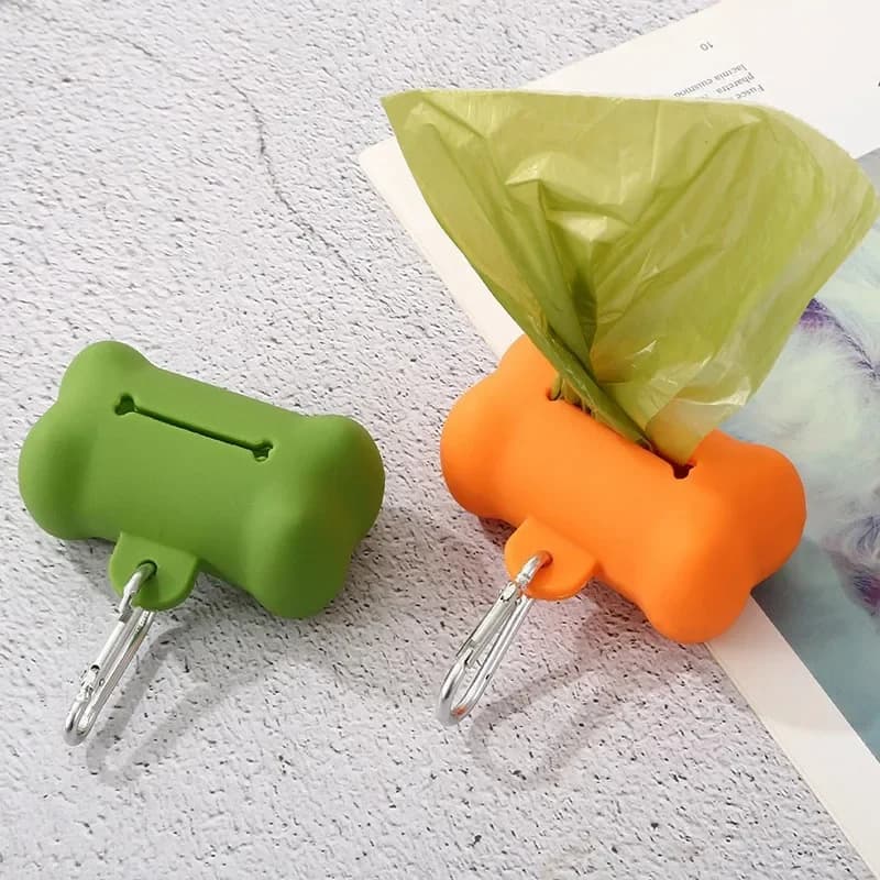 Porta rifiuti per rifiuti Custodia da appendere Custodia per cacca di cane Dispenser per sacchetti per cacca a forma di osso Scatola per organizer per sacchetti della spazzatura Strumento per la pulizia degli animali domestici