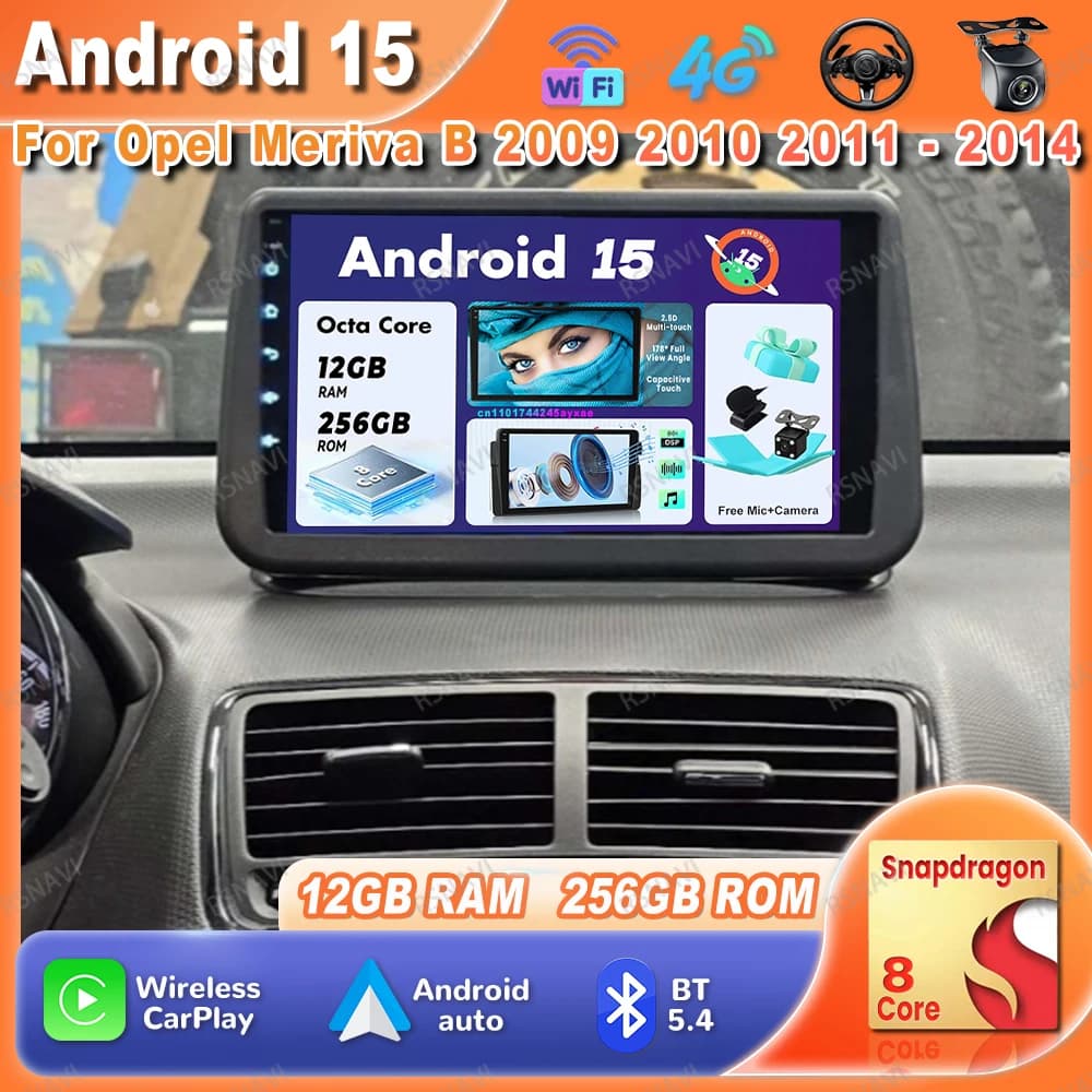 Android 15 Autoradio Per Opel Meriva B 2009 2010 2011 2012 2013 2014 Stereo DVD Qualcomm Autoradio Multimediale BT QLED DSP GPS