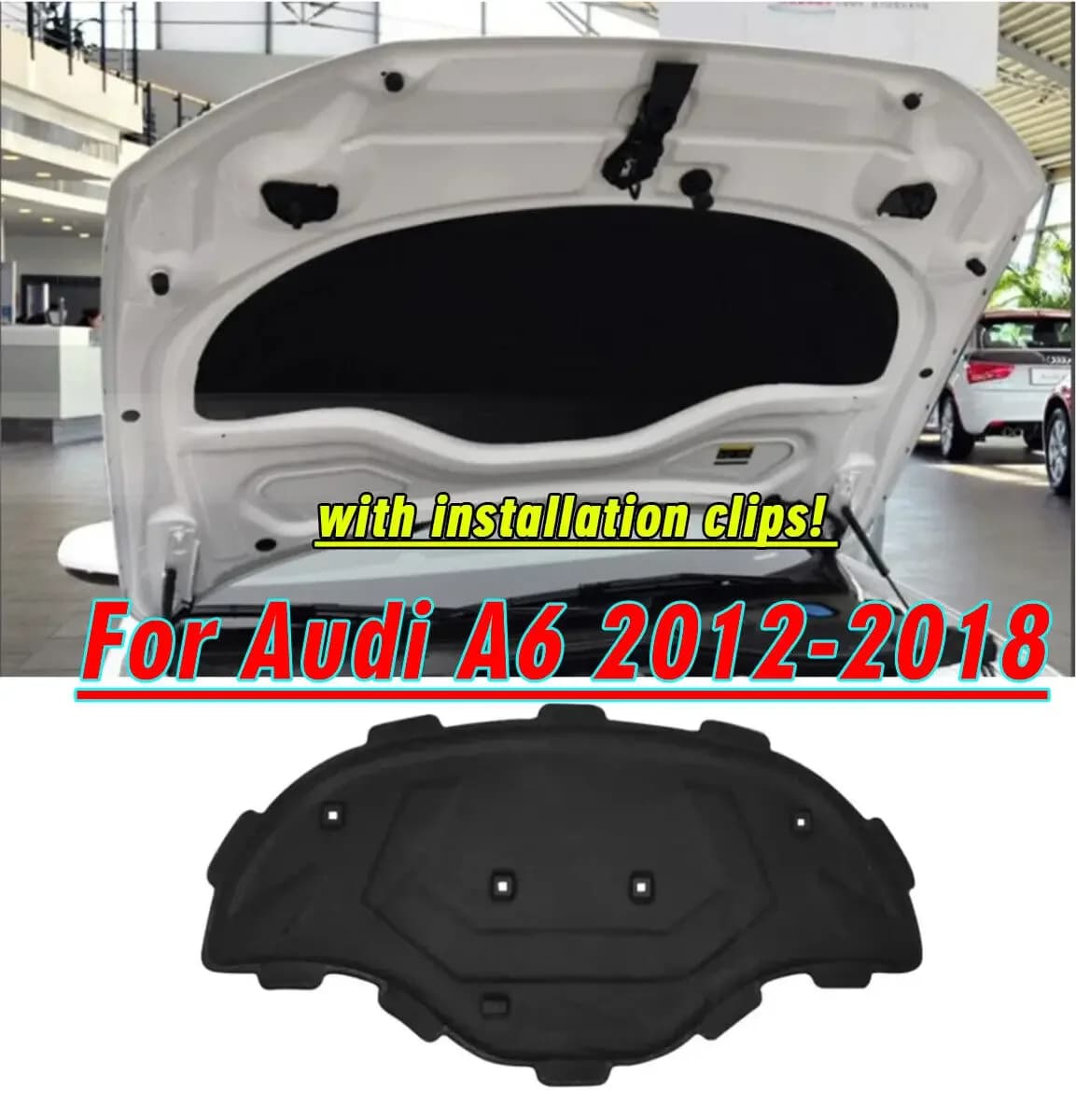 Front Engine Blanket Hood Insulation Pad Heat Shield Mat For Audi A6 2012-2018