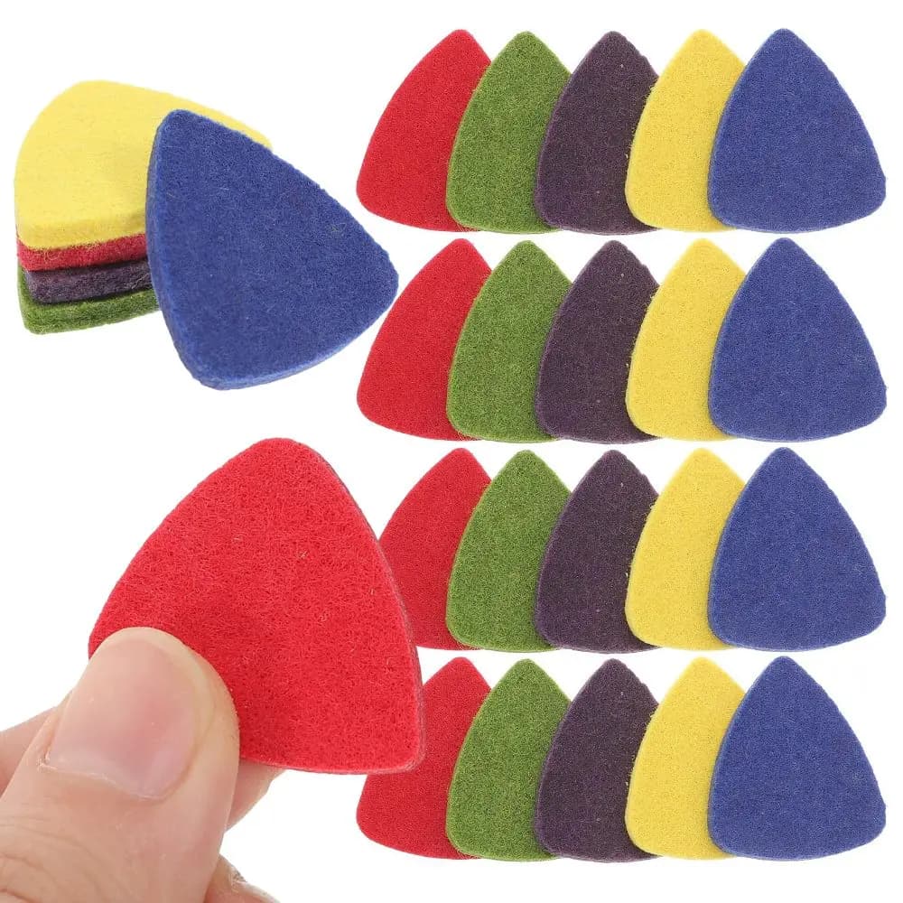 5/10/20 pz. Plettri in feltro multicolor per Ukulele, Chitarra, Basso, Autoharp, Banjo - Portatili, Morbidi ma Robusti per Concerti e Performance YMY