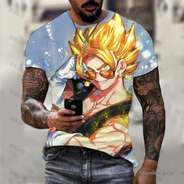 2026 Men's Sports Wear Dragon Ball T-shirt Goku Kakarot Vegeta Tshirt Super Saiyan Summer Tops