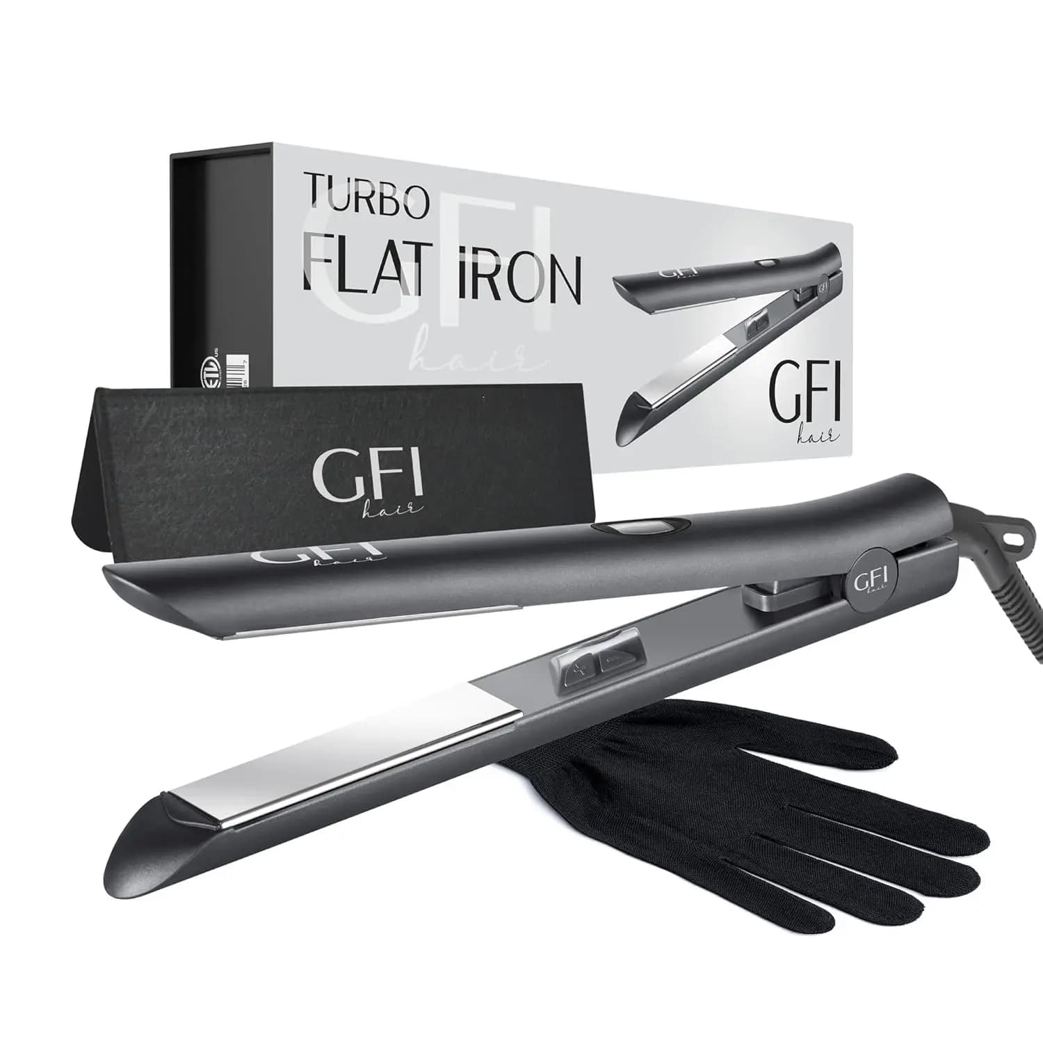 Piastra per capelli Turbo Titanium – Riscaldamento in 5 secondi, 450°F ° Ferro per Lisciare e Arricciare Tutti i Tipi di Capelli