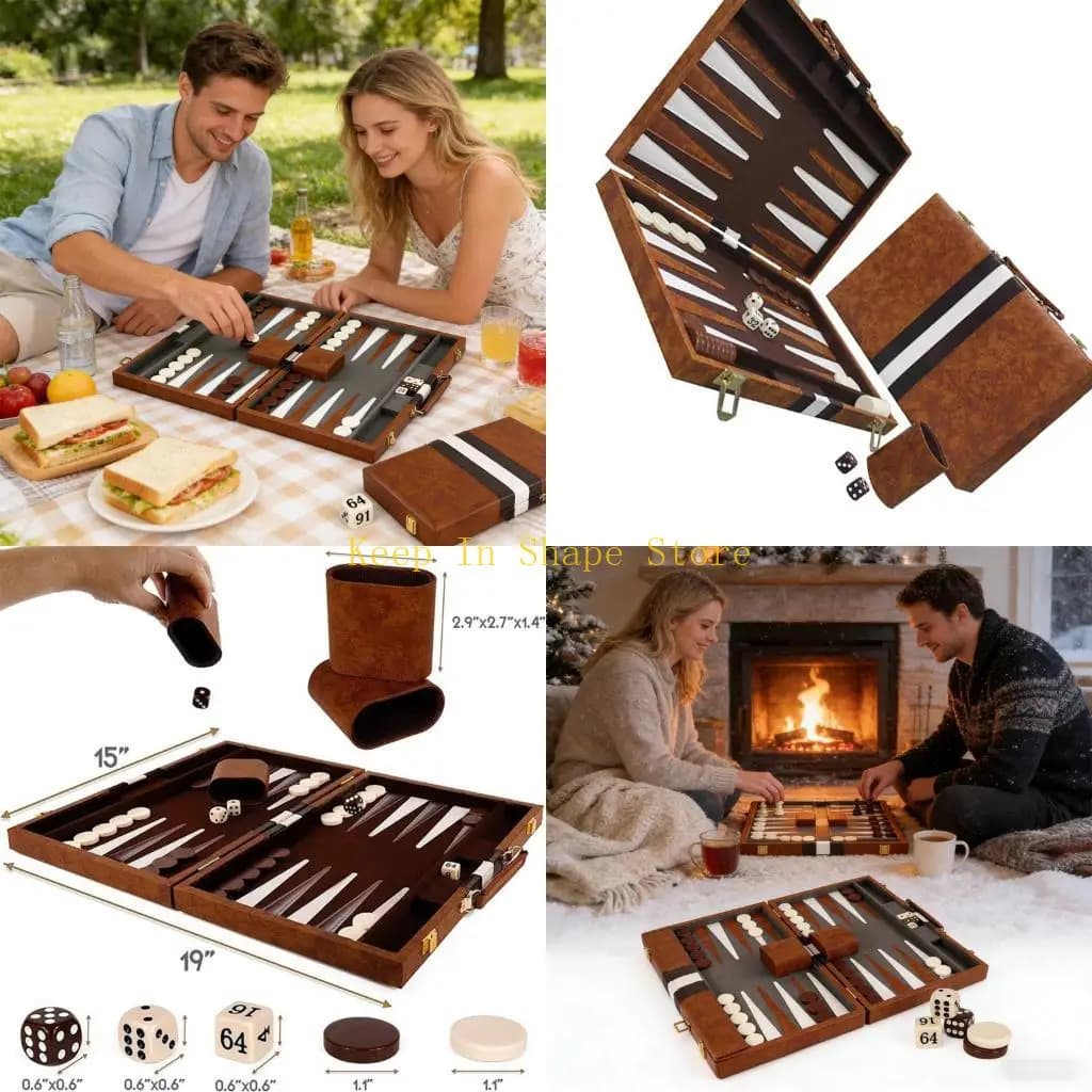 Set da backgammon in similpelle U1JC con gioco tranquilla e fluida