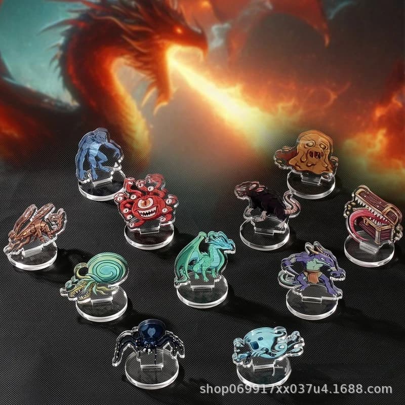 2026 New Hot Game Dnf Monster Acrylic Standees 11pcs/Set Dungeons And Dragons Tabletop Role Playing Board Game Scene Decorations