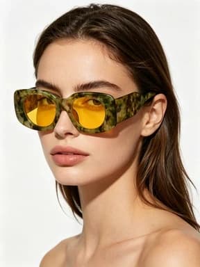 Fashion retro street shot premium color scheme sunglasses women's trend box versatile