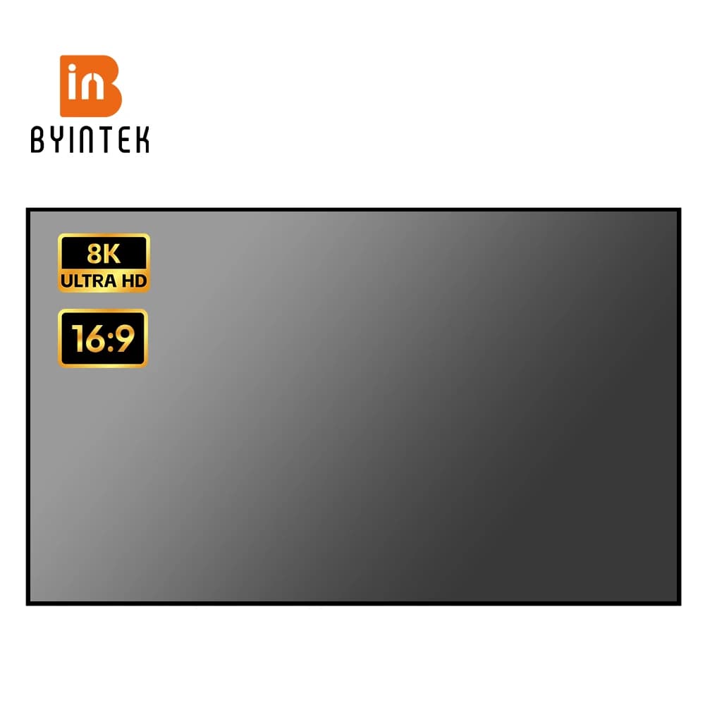 Schermo di proiezione BYINTEK Schermo per proiettore di film 4K dedicato da 100 pollici Schermo di proiezione anti-luce pieghevole HD