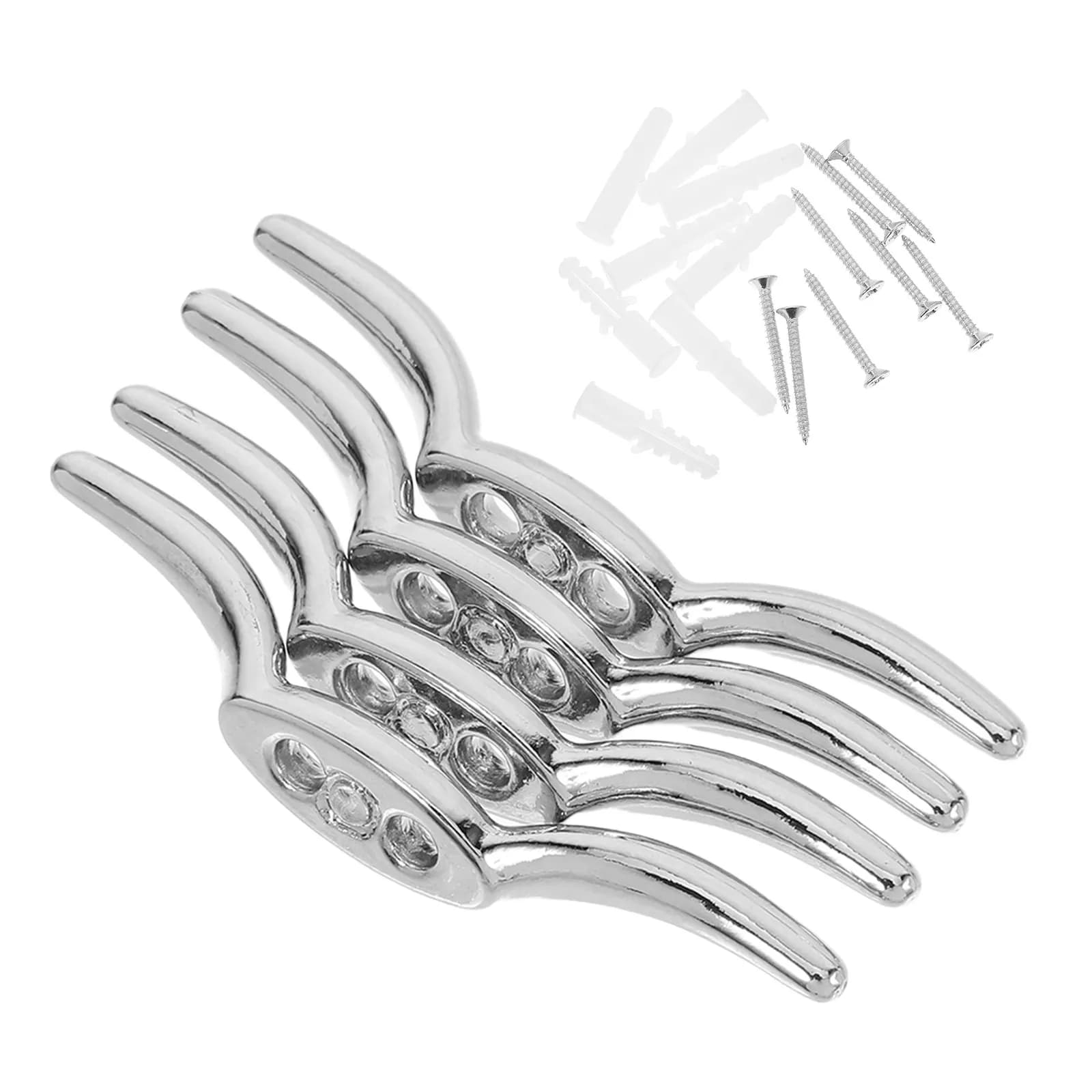 4Sets Metal Blind Cord Cleats Zinc Alloy String Winder for Blinds Curtains Safety Rope Holder Compact Wall Mount Cord Management