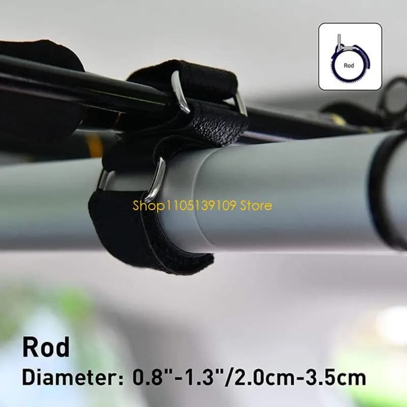1 paio di cinghie per canna da pesca per auto, fascette fisse regolabili per attrezzatura da pesca, cintura fissa, supporto per tetto per auto per tazza