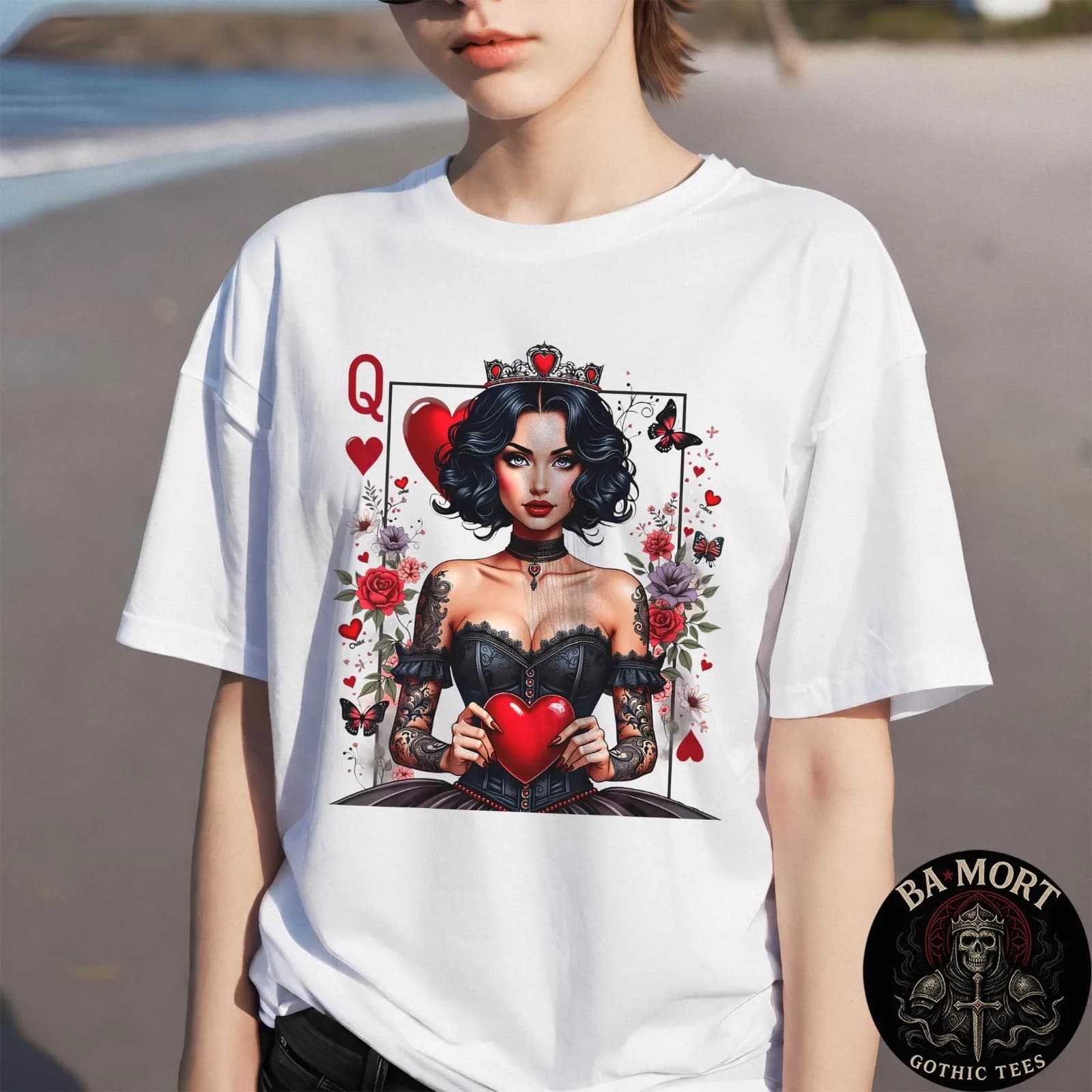 T-shirt Gothic Queen Of Hearts, abbigliamento, scarpe e accessori | Uomini | Abbigliamento da Uomo | Camicie | T-shirt