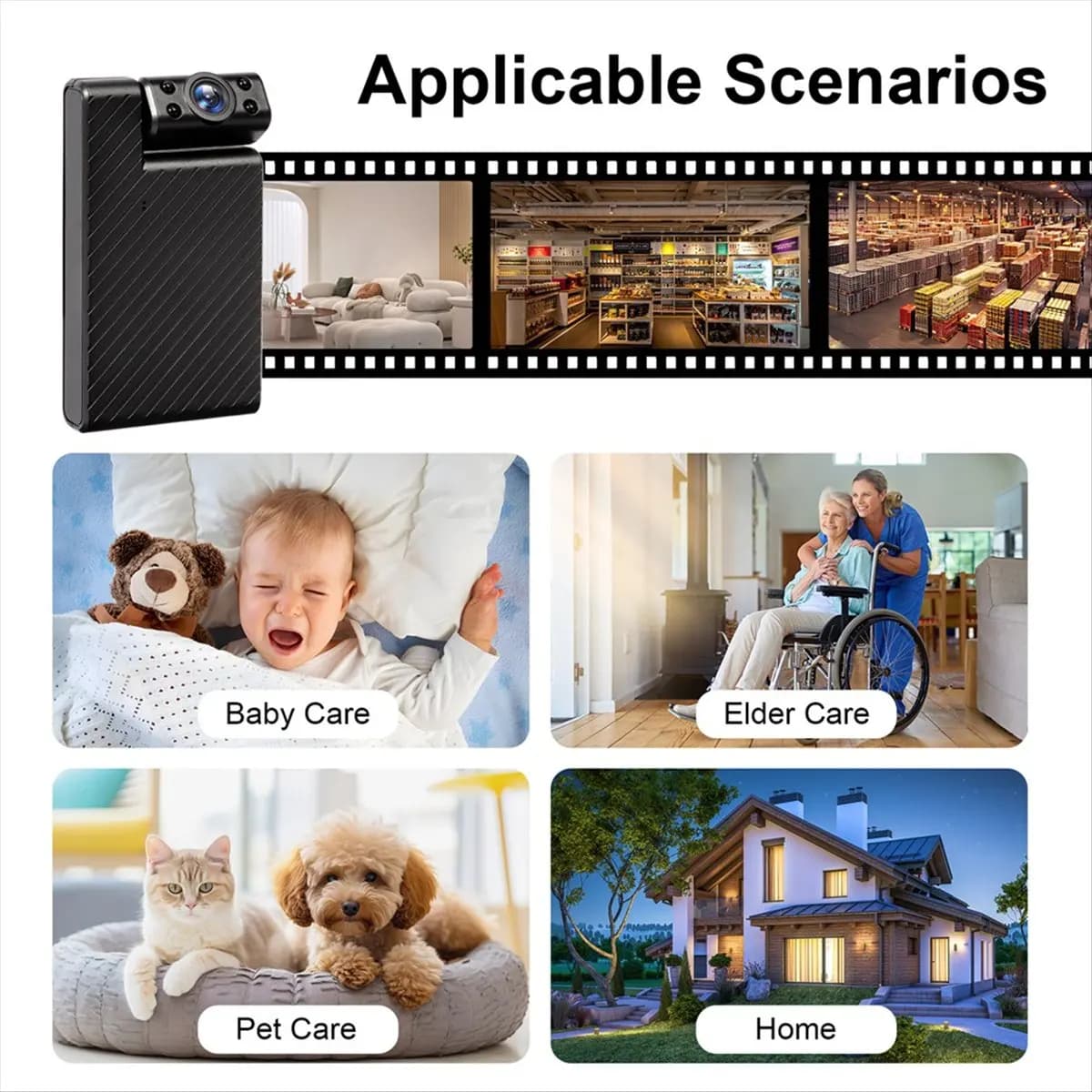 Goodprice New Mini Wifi Camera Rotatable Lens Wifi Camcorder,Wireless HD Video,IR Night Vision Home Security Surveillance Cam
