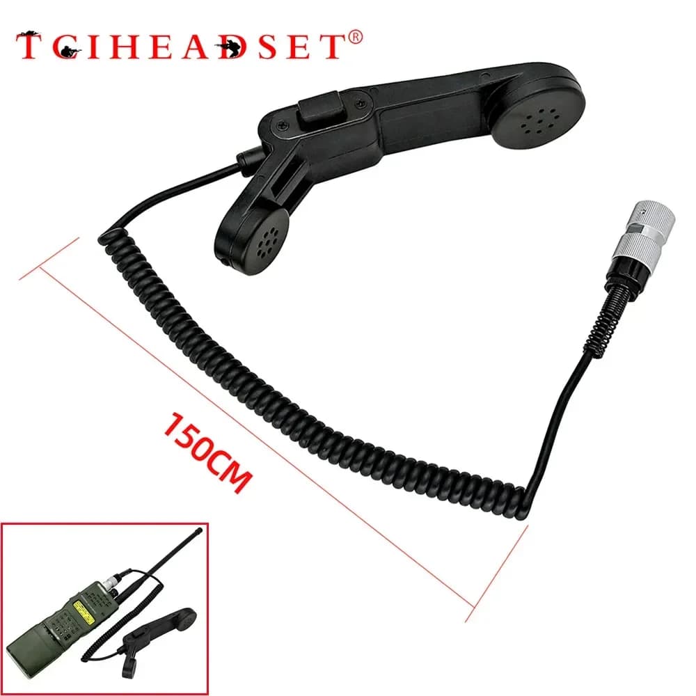 H250 Microfono altoparlante portatile militare 6 pin Ptt per Prc152 Prc148 Walkie Talkie tattico PTT