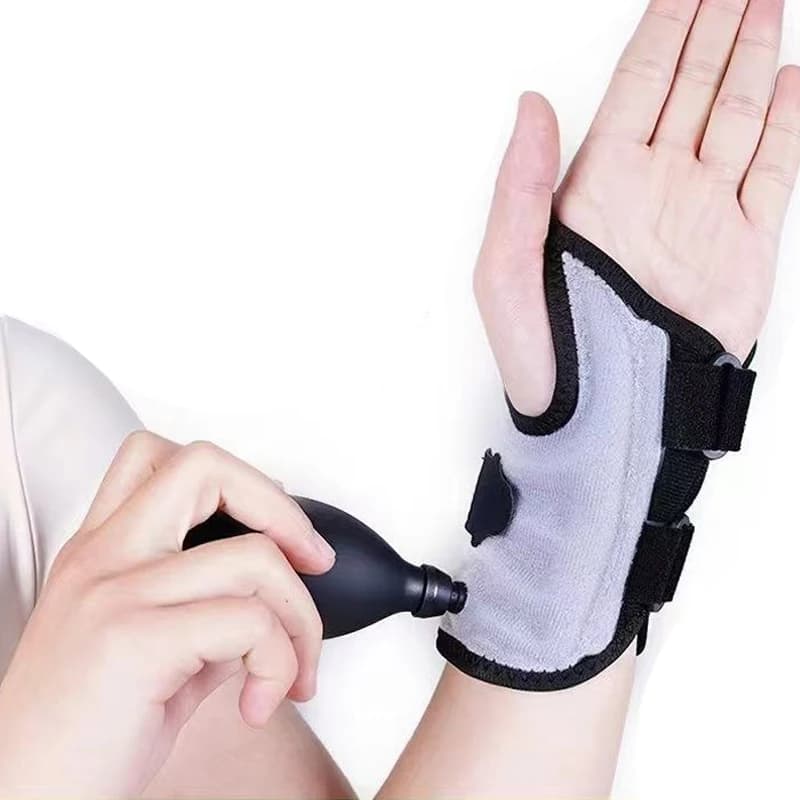 Tutore di supporto per polso gonfiabile regolabile con foro per il pollice Sport Fitness Polsino Stabilizzatore per articolazioni Stecca Fissaggio dell'articolazione del polso