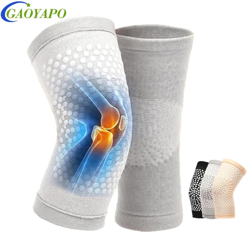 1 paio di supporto autoriscaldante ginocchiera ginocchiera calda per artrite sollievo dal dolore articolare cintura di recupero lesioni massaggiatore per ginocchio scaldamuscoli