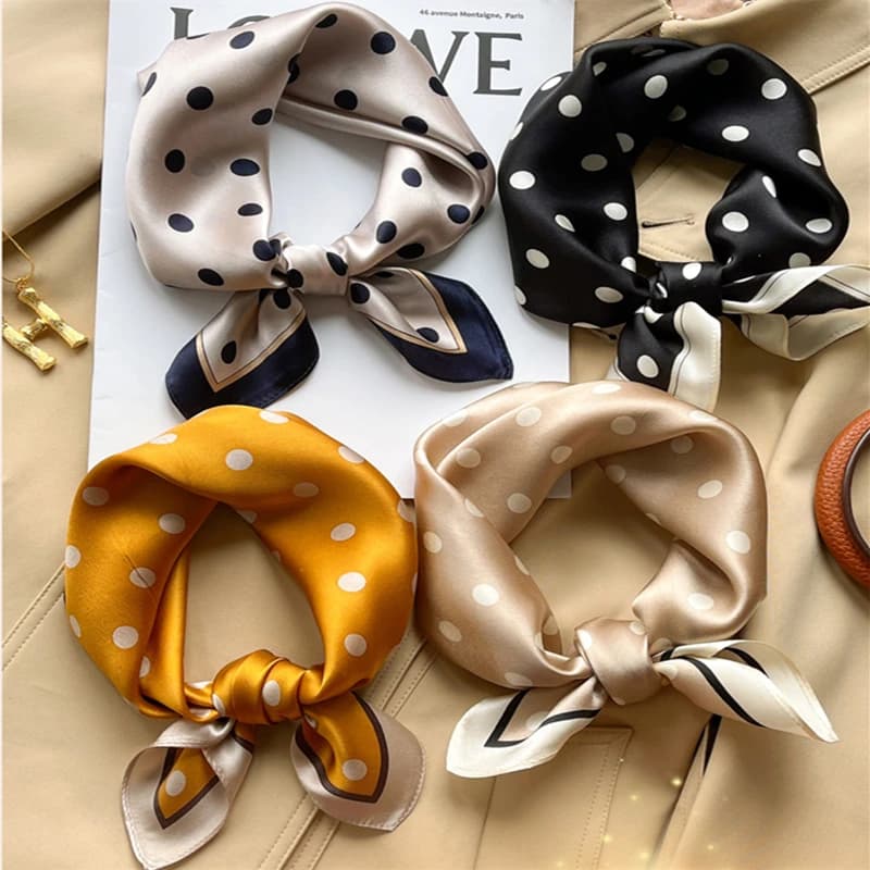 Luxury Branded Silk Square Scottish Scarf Woman Satin Collar Hair tie Soft Workwear scarf 2025 NEW head Hijab Women's scarf