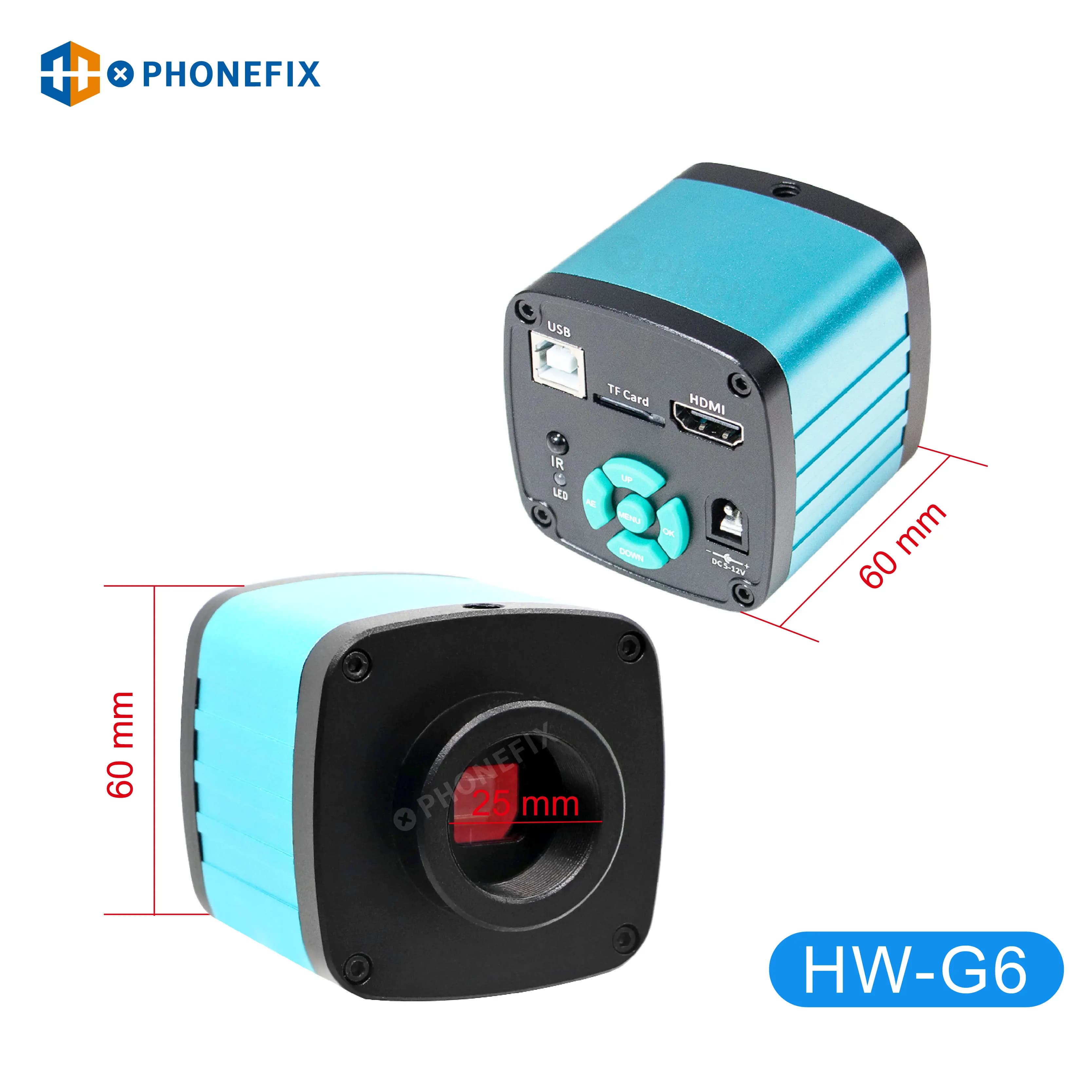 48MP 4K HDMI USB Digital Video Monocular Microscope Trinocular Camera for Continus Zoom Welding Microscope Smartphone Repair