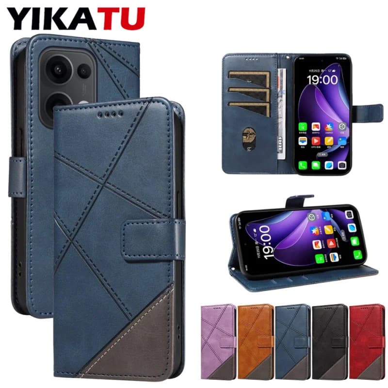 Custodia a Portafoglio in Pelle con Chiusura Magnetica per OPPO A1 A3 A3S A5 A7 A9 Pro A15 A16 A17 A38 A40 A58 A60 A72 A74 A78 A79 A93 A94 A96 A98