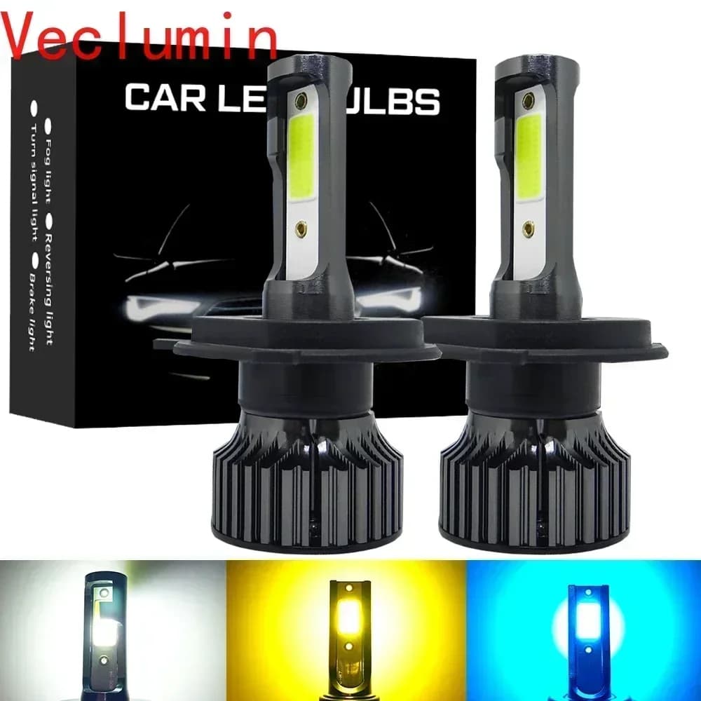 P1Car Faro LED H4 H7 H1 H3 H8 H9 H11 HB3 HB4 9005 9006 30W 6500K Faro automatico Fendinebbia Lampadine Bianco Blu ghiaccio Colore giallo