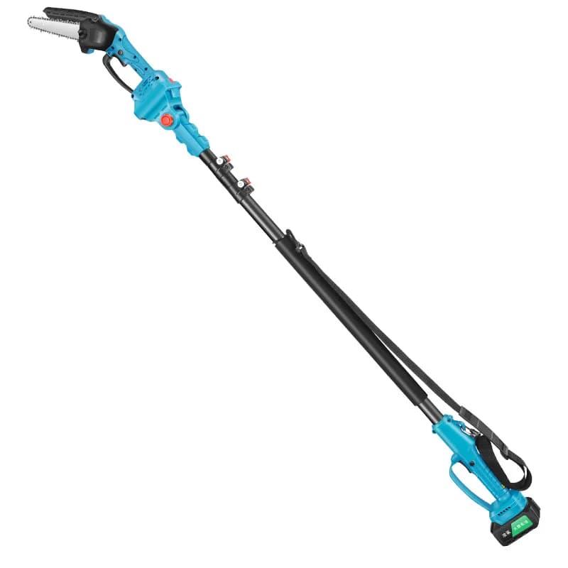 High-altitude rechargeable electric chain saw with industrial pruning shears for pruning of tree branches