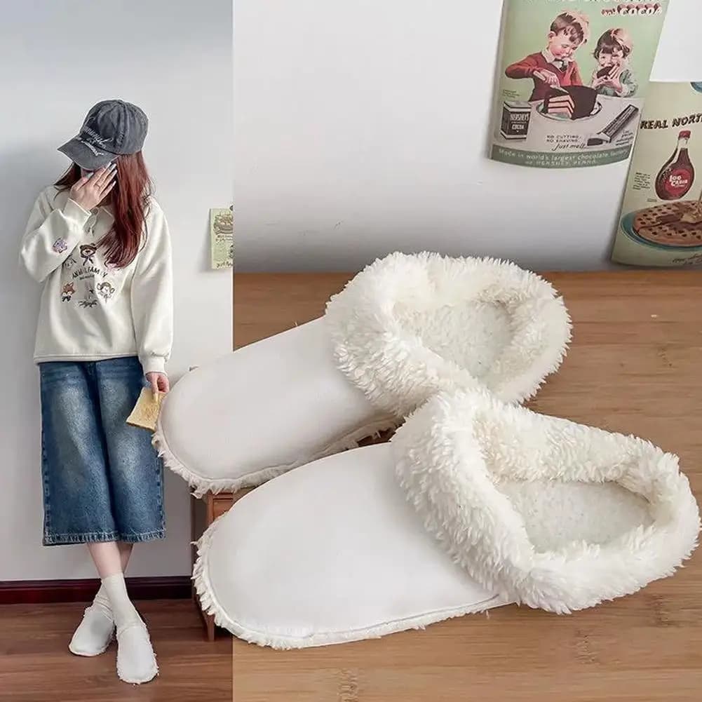 Warm Winter Cotton Fleece Shoe Ankle Charm Shoe Thickening Footwear for Women Men Removable Footwear L R0z0