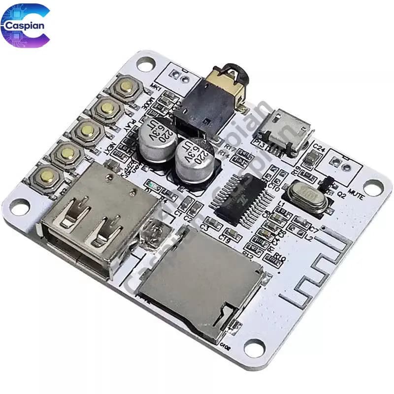 Mini Wireless Bluetooth 5.0 Audio Receiver Board Module with USB TF Card Decoder for Speaker Amplifier