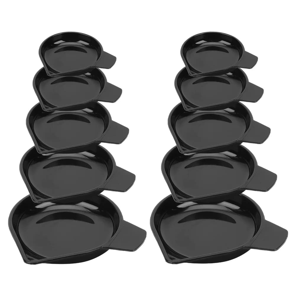 10 pcs Digital Balancing Drawer Tray Laboratory Balancing Discs Stainless Steel Black PP Boat Kitchen Balancing Sample