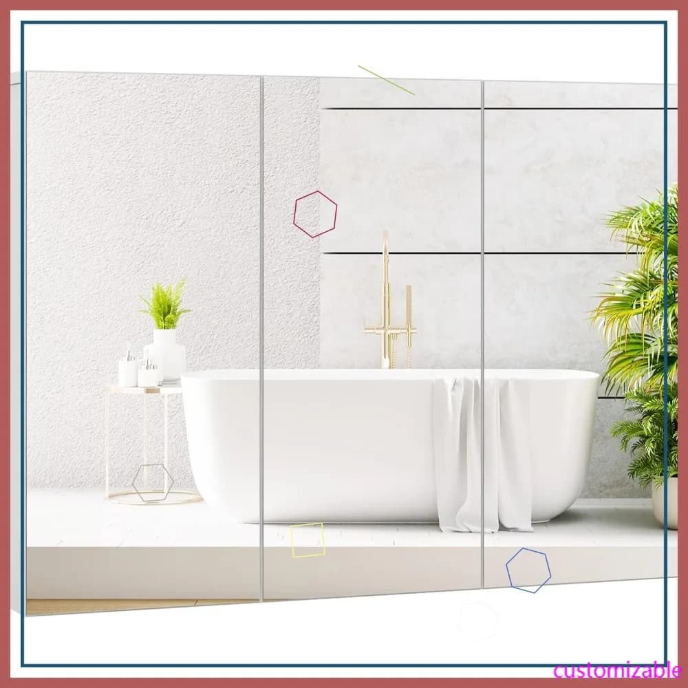 Grande armadietto per medicinali a specchio montato a parete con 3 ante, organizer per il bagno, bianco, 34,5x5x25,5 pollici