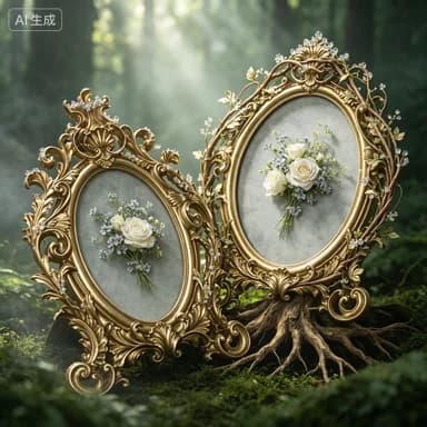 Retro Gold Oval Resin Photo Frame for Desktop Decorative Wedding Party Home Art Craft Gift - Oval Picture Frame