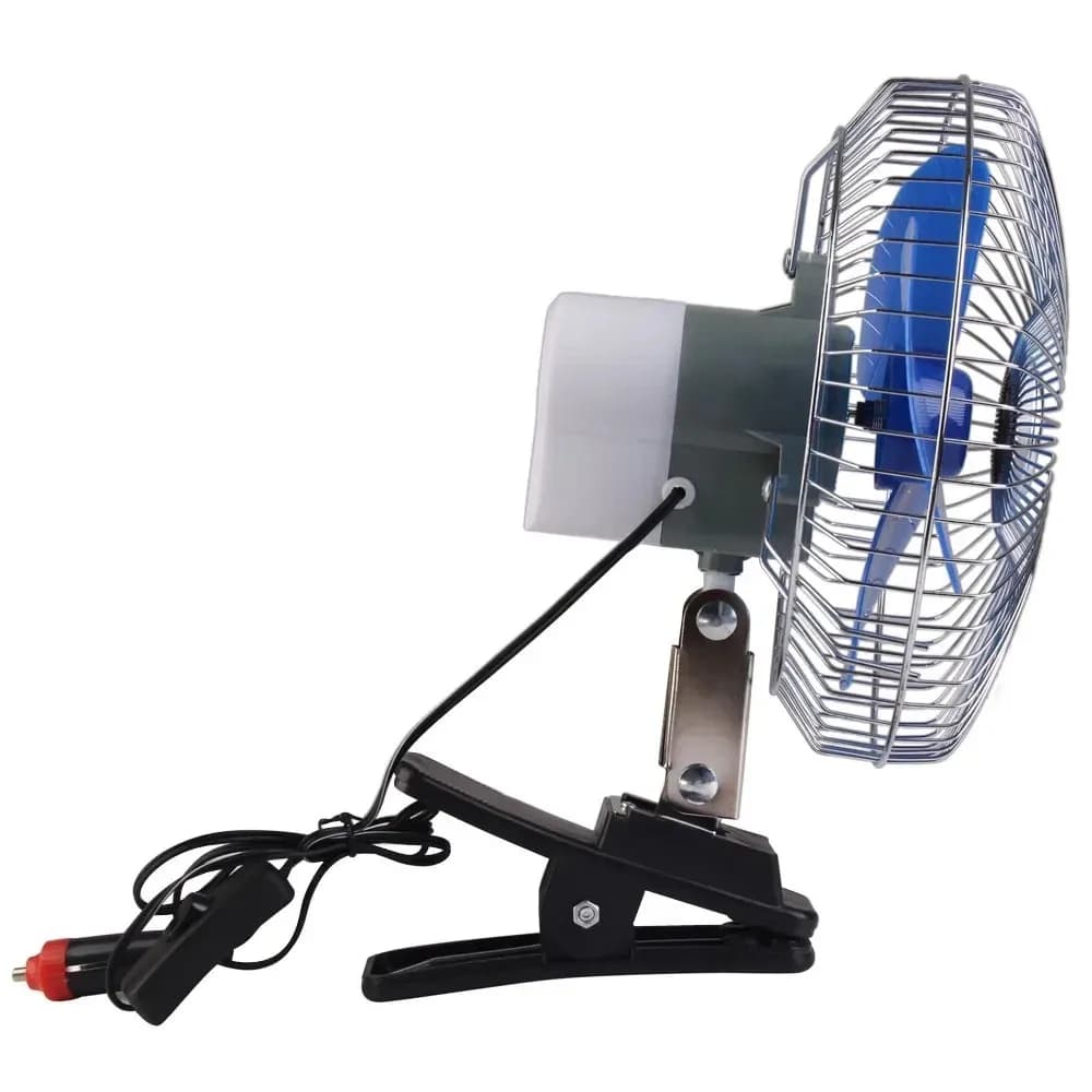 Ventilatore compatto per auto, oscillante, sicuro, per montaggio su cruscotto auto e camion