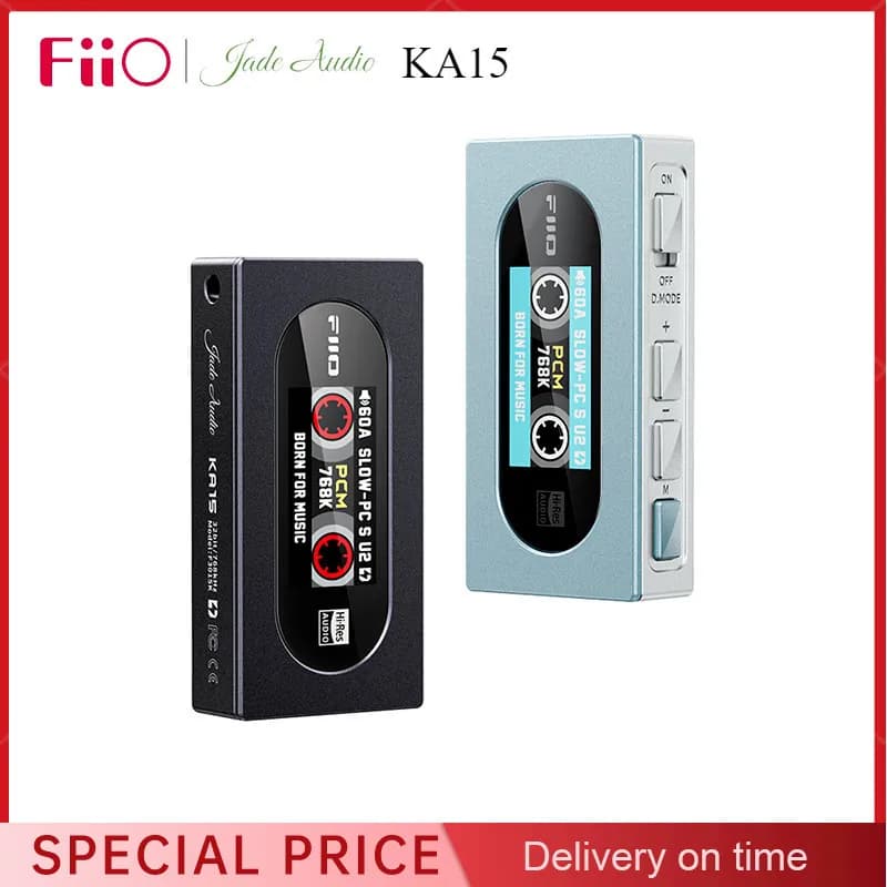 Fiio KA15 Decodifica Amplificatore Cuffia Hifi Balance 4.4 Potenza Portatile Piccola Coda Cavo Adattatore 560mW Supporto DSD 256 PS5 Personalizzato