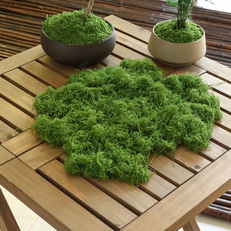 about 20 g artificial green plants in polyester moss house living room garden decoration mini landscape flower fake handicraft diy