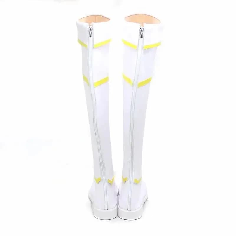 d'4,v;6 /8'Re:Life in A Different World From Zero Felt Cosplay Shoes White Boots Handmade Faux Leather Boots2;g'7;b.8\a/