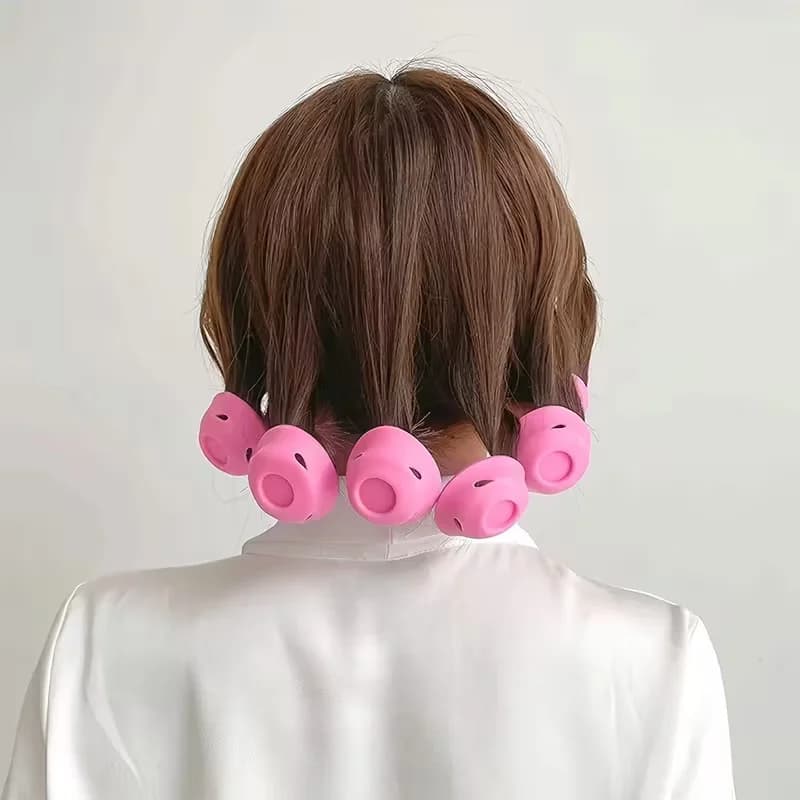 10 pieces of manual women's mushrooms without heat curler for hair for all types of hair-without heat curler for hair styling with permanent