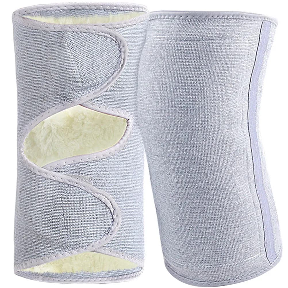 Ginocchiere Termiche XL Grigie, Protezioni Sportive Riscaldate, Fascia Protettiva per Ciclismo, Antifreddo, Spesse per l'Inverno