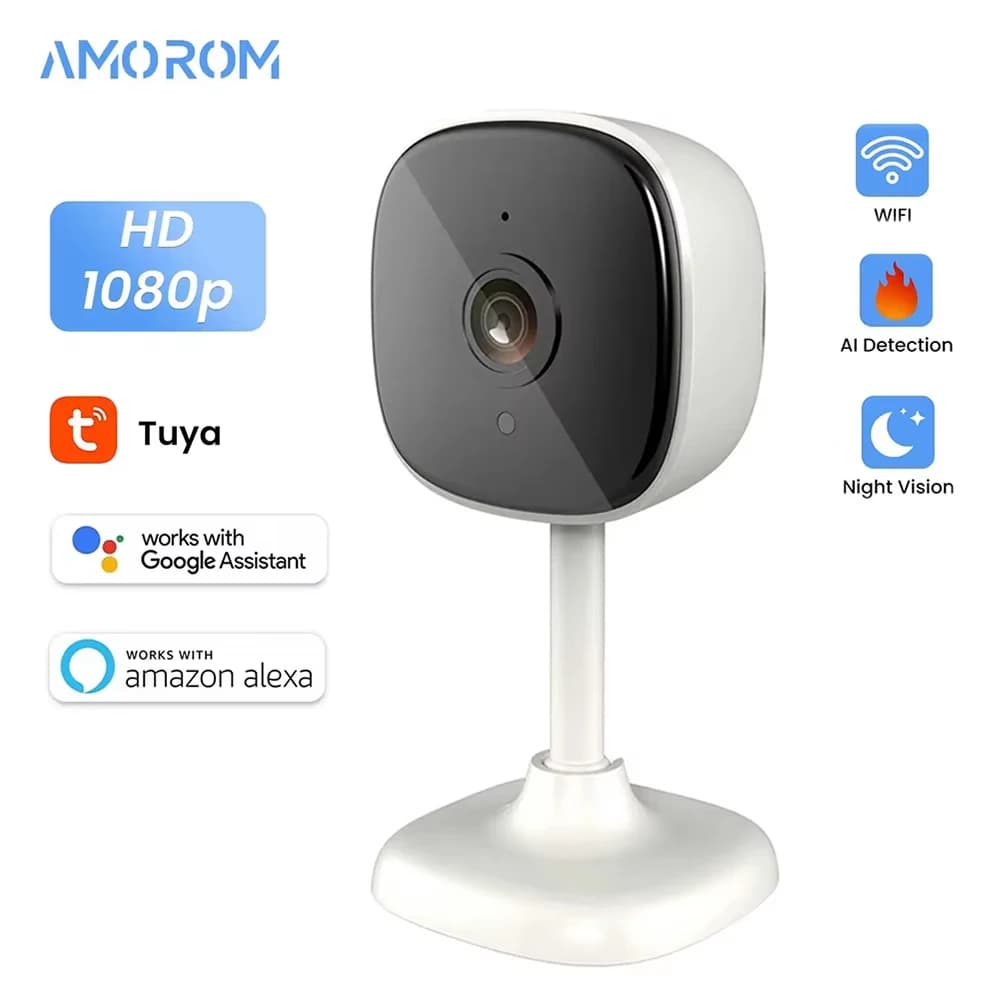 Tuya 1080P Hd Wifi Ip Camera videoregistratore per interni Pet Baby Monitor IR visione notturna rilevamento Ai telecamere di videosorveglianza P2P