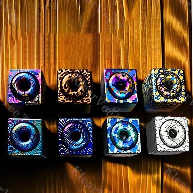 Lega di titanio Piazza Fidget Spinner Paracord Coltello intrecciato Perlina Ciondolo EDC Accessorio per attrezzi da esterno Portachiavi fai da te Fascino per zaino
