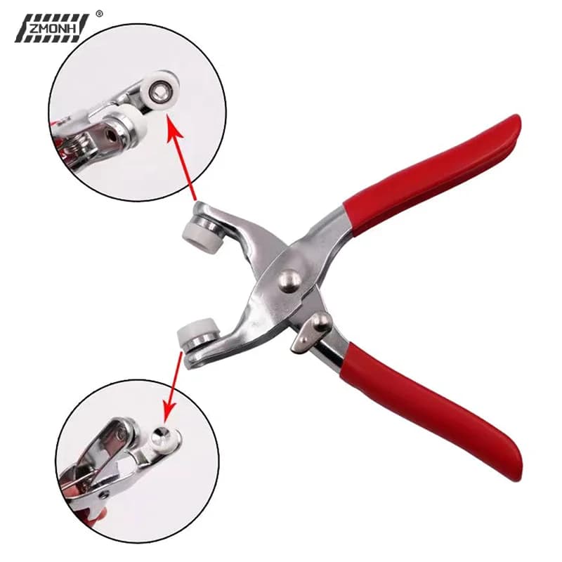 Kit di Attrezzi per Bottoni a Pressione [H], Set di Bottoni a Scatto in Metallo con Pinze per Applicazione, Kit per Cucito e Abbigliamento