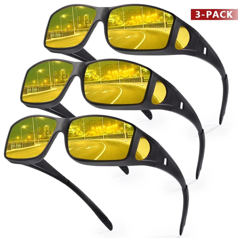CRIXALIS Occhiali da sole polarizzati per visione notturna Occhiali da guida notturna per auto Occhiali da sole unisex Occhiali da sole UV400 Regalo