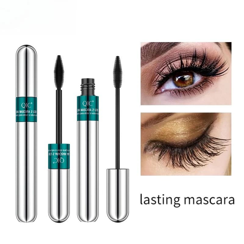 Mascara 4D 2 in 1 Effetto Doppio Allungante e Incurvante Impermeabile Volume Naturale Anti-Sbavature Tecnologia Tubing per Ciglia Senza Grumini