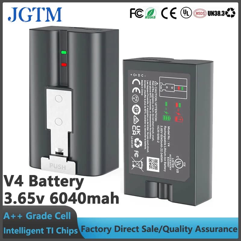 JGTM 3.65v 6040mah V4 Batteria per Ring Doorbell 3 Ring Video Doorbell 2 Ring Spotlight Camera Stick up Cam