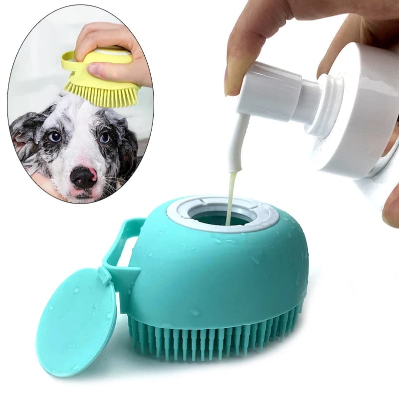 Bagno Cucciolo di cane grande Gatto Bagno Guanti da massaggio Spazzola Morbida sicurezza Accessori per animali domestici in silicone per cani Gatti Strumenti Mascotas Prodotti
